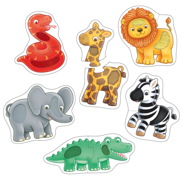 Match and Feel two-piece jungle puzzles Match and Feel two-piece jungle puzzles