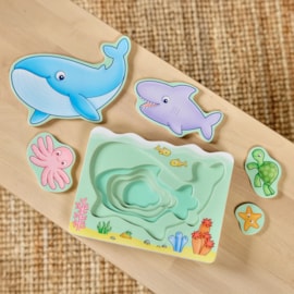 Under the Sea wooden nesting puzzle