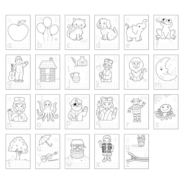 ABC Colouring Book | With Stickers ABC Colouring Book | With Stickers