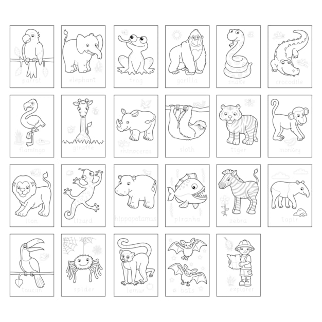 Jungle Colouring Book | With Stickers Jungle Colouring Book | With Stickers