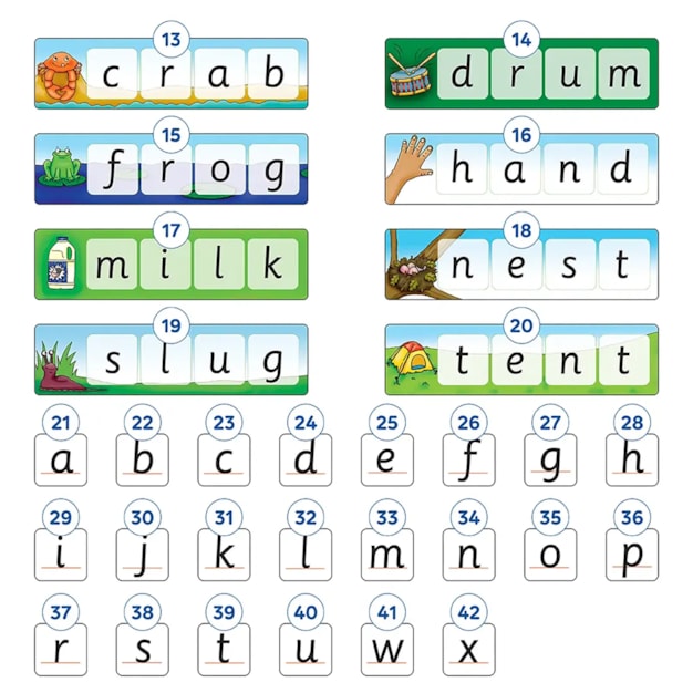 Match and Spell Game Misplaced Pieces