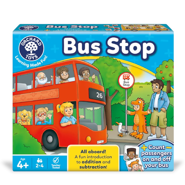 Bus Stop Board Game | Orchard Toys Bus Stop Addition and Subtraction Game