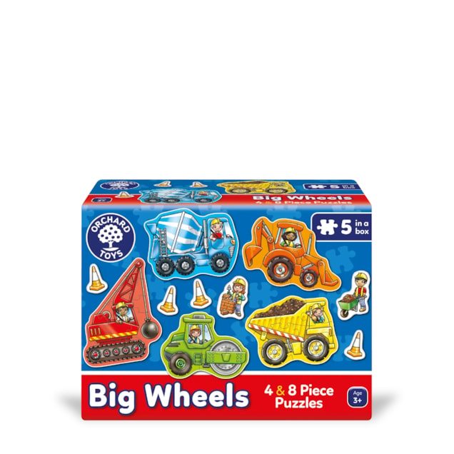 201 Big Wheels Five in a Box Vehicle Puzzles