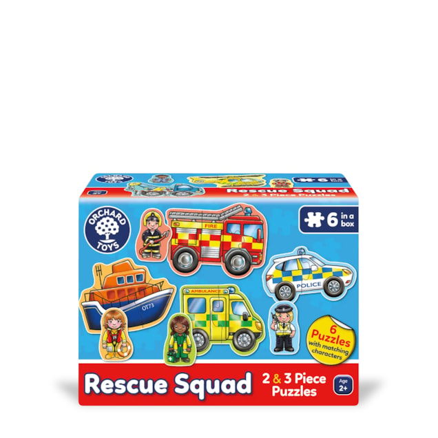 Rescue Squad Six in a Box Emergency Vehicle Puzzles