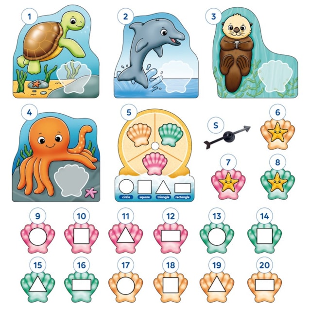 Sea Shapes Game Misplaced Pieces Sea Shapes Game Misplaced Pieces