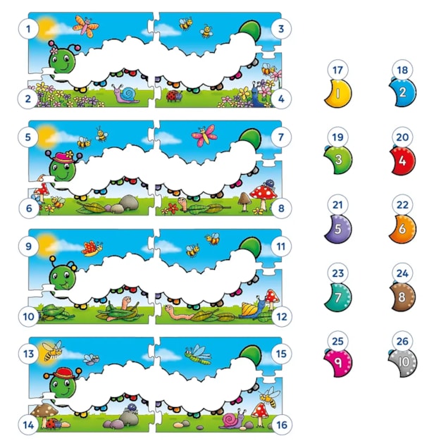 Counting Caterpillars Game Misplaced Pieces Counting Caterpillars Game Misplaced Pieces