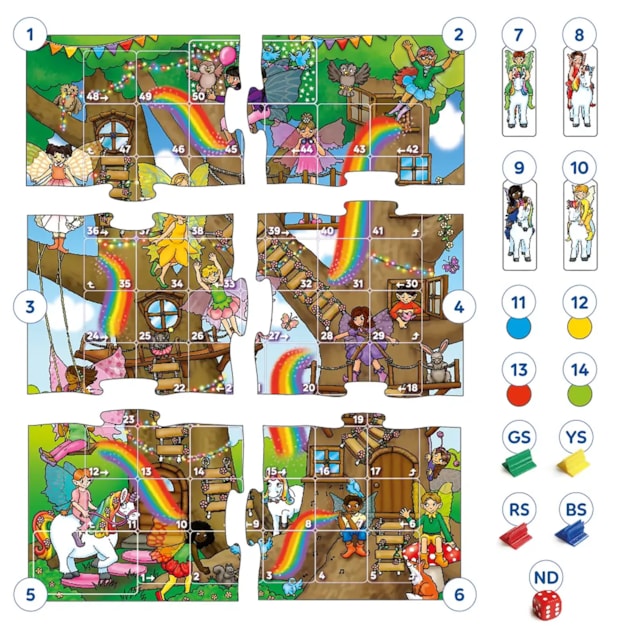 Fairy Snakes & Ladders and Ludo Board Game Misplaced Pieces Fairy Snakes & Ladders and Ludo Board Game Misplaced Pieces