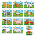 Farmyard Heads and Tails Game Misplaced Pieces