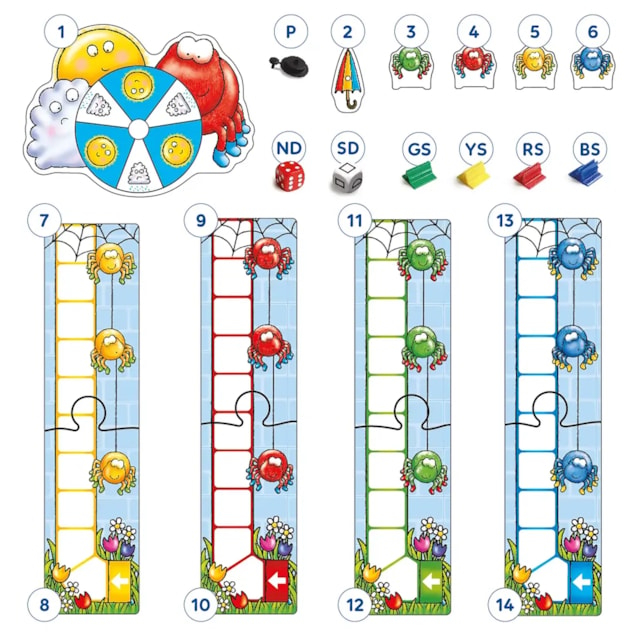 Insey Winsey Spider Game (Older Version) Misplaced Pieces Insey Winsey Spider Game (Older Version) Misplaced Pieces