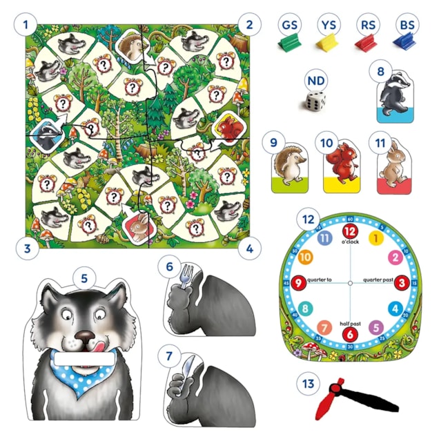 What's the Time, Mr Wolf Game Misplaced Pieces What's the Time, Mr Wolf Game Misplaced Pieces